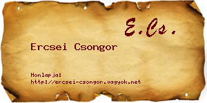 Ercsei Csongor névjegykártya