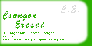 csongor ercsei business card